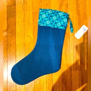 NWT: LUG CHRISTMAS STOCKING- BLUE/GREEN